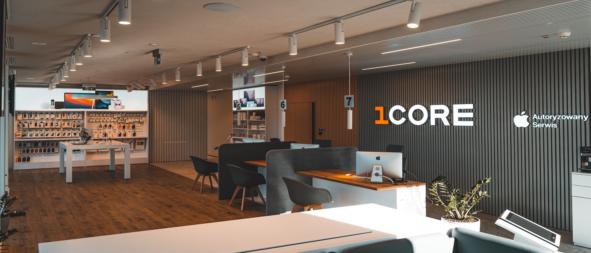 Mapa Krakowa, ze wskazaniem lokalu 1Core.